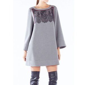 BCBGMAXAZRIA Runway Milenna Dress Grey/Wine Color Size XS $598
